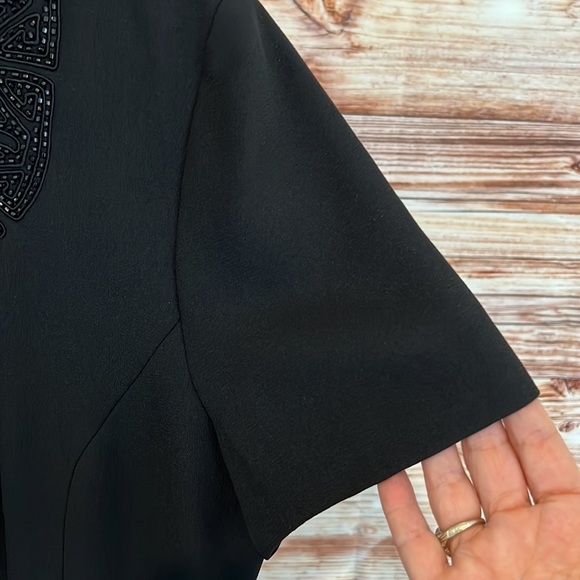 Maggie London black dress with beaded neckline - Picture 6 of 9